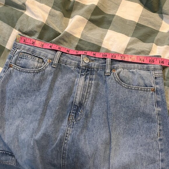 Rewash Denim Maxi Skirt Womens 11/30 Cargo Y2K Long 2000s Style Stretch Cotton - Picture 7 of 9